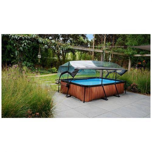 Piscine Couverte Wood 300 x 200 x 65 cm avec pompe ...