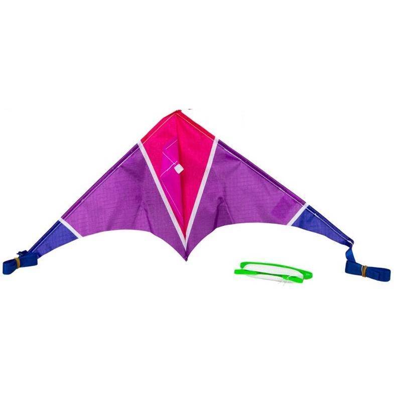 Grand Cerf-Volant Delta Pour Enfants Et Adultes - Facile à Voler Avec Queue Colorée Et Ligne 300 Pieds